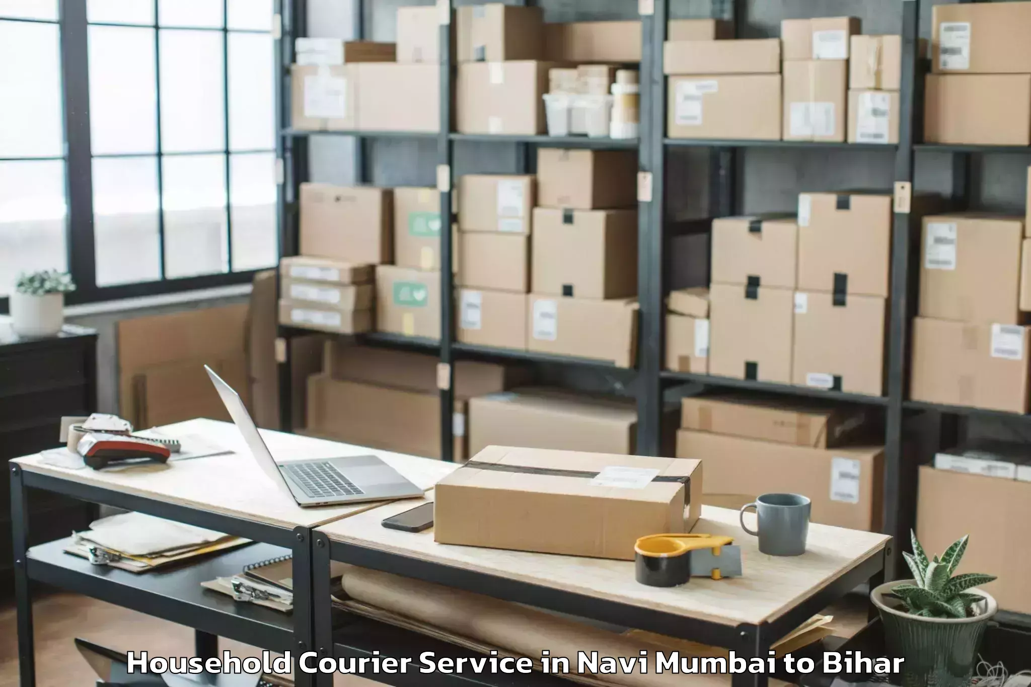 Book Your Navi Mumbai to Lauriya Household Courier Today